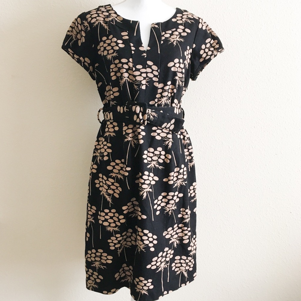 Boden Palm Tree Belted Dress